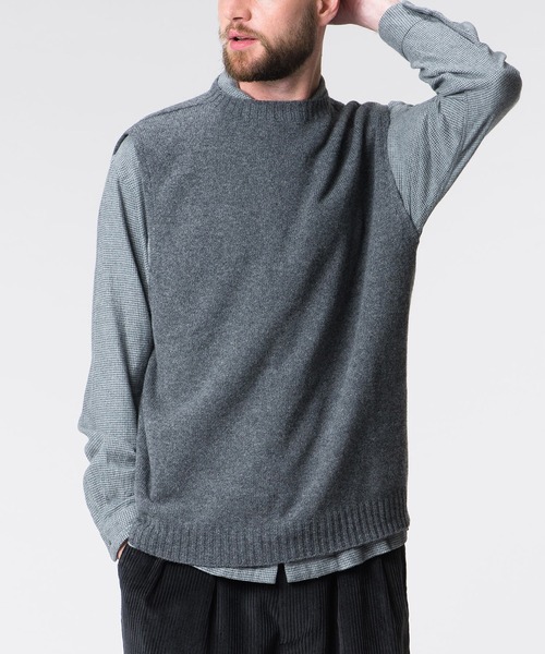 Morris & Sons(モリスアンドサンズ)の「【MORRIS & SONS】ジーロンラム ニットベスト MEN(ベスト・メンズ・ブラック/ネイビー/ダークグレー/オートミール・2/3)」の2枚目の写真