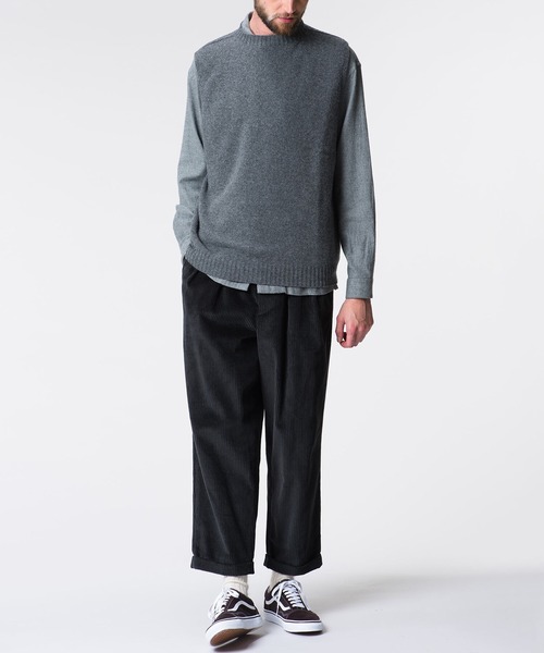 Morris & Sons(モリスアンドサンズ)の「【MORRIS & SONS】ジーロンラム ニットベスト MEN(ベスト・メンズ・ブラック/ネイビー/ダークグレー/オートミール・2/3)」の9枚目の写真