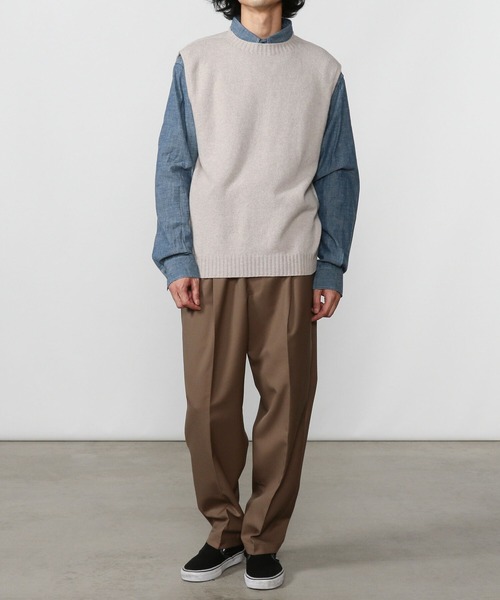 Morris & Sons(モリスアンドサンズ)の「【MORRIS & SONS】ジーロンラム ニットベスト MEN(ベスト・メンズ・ブラック/ネイビー/ダークグレー/オートミール・2/3)」の10枚目の写真