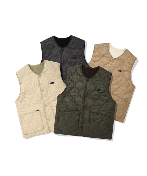 COVERNAT(カバーナット)の「【COVERNAT】REVERSIBLE BOA VEST / カバーナット リバーシブル ボア フリース キルティング ベスト(その他アウター・メンズ・アイボリー/セージグリーン/ブラウン/ブラック・SMALL/LARGE/MEDIUM/X-LARGE)」の13枚目の写真