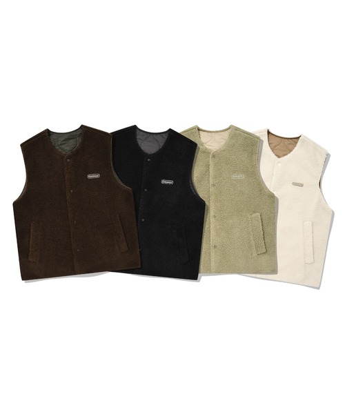 COVERNAT(カバーナット)の「【COVERNAT】REVERSIBLE BOA VEST / カバーナット リバーシブル ボア フリース キルティング ベスト(その他アウター・メンズ・アイボリー/セージグリーン/ブラウン/ブラック・SMALL/LARGE/MEDIUM/X-LARGE)」の14枚目の写真