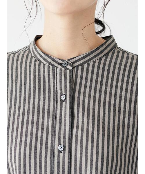 CRAFT STANDARD BOUTIQUE(クラフトスタンダードブティック)の「バンドカラーシャツワンピース *(シャツワンピース・レディース・ホワイト系その他6/ブラック系その他2・FREE)」の10枚目の写真