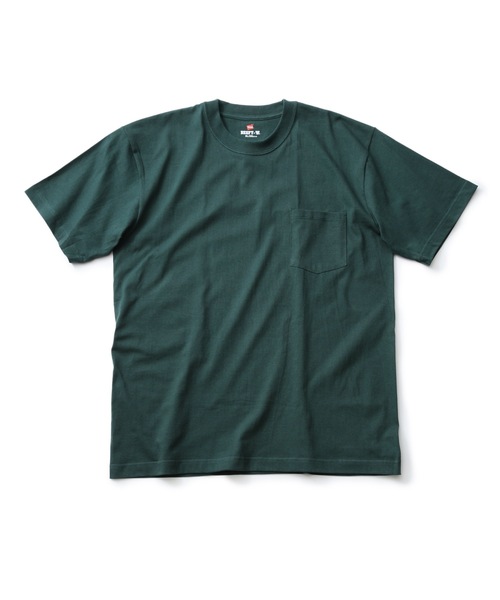 HANES(ヘインズ)の「【HANES/ヘインズ】GWの旅行・レジャーに 厚手で透けない BEEFY-T ポケットTシャツ H5190 ビーフィー Tシャツ 無地 ユニセックス ヘビーウェイト(Tシャツ/カットソー・メンズ・グレー/ネイビー/ブラック/ホワイト/カーキ/ダークグリーン/イエロー/ブルー/スミクロ/レッド系その他/グリーン/チャコールグレー/ライトベージュ/ダークパープル/レッド・LARGE/SMALL/X-LARGE/MEDIUM/X-SMALL)」の7枚目の写真