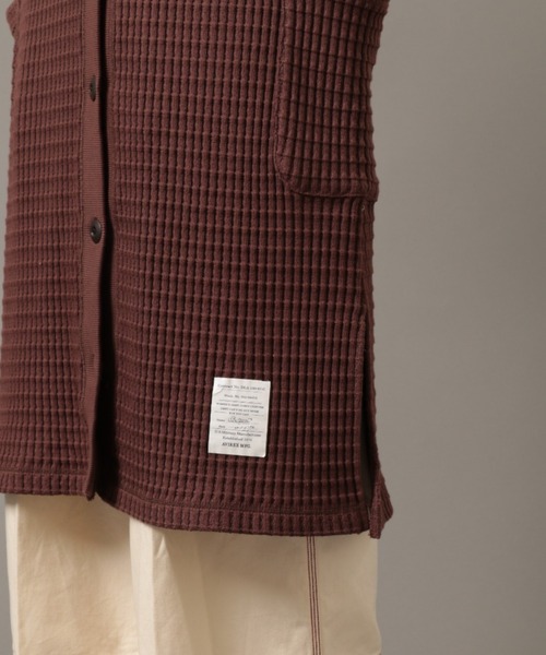 AVIREX（アヴィレックス）の「ビックワッフル2ウェイカーディガン/ BIG WAFFLE 2WAY CARDIGAN（カーディガン/ボレロ・レディース・ブラウン/オフホワイト/レッド・FREE）」の14枚目の写真