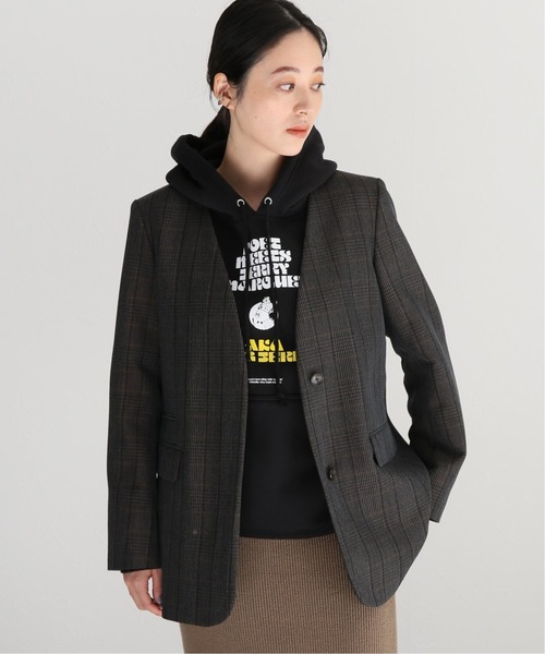 JOURNAL STANDARD L’ESSAGE ノーカラーチェックジャケット journal standard L'essage（ジャーナルスタンダードレサージュ