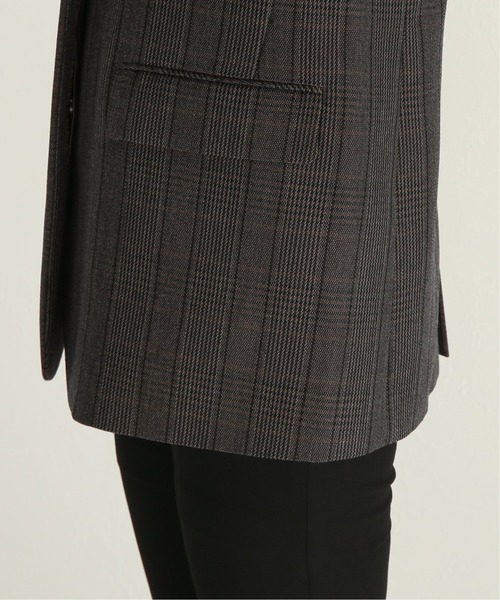 JOURNAL STANDARD L’ESSAGE ノーカラーチェックジャケット JOURNAL STANDARD L'ESSAGE ノーカラーチェックジャケット