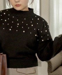 OLIVE des OLIVE | パール付ニットプルオーバー(ニット/セーター)