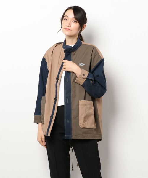 CUBE SUGAR（キューブシュガー）の「CUBE SUGAR/キューブシュガー　ヘビーオックスショートモッズCO（モッズコート・レディース・ブラック/ベージュ・FREE）」の12枚目の写真