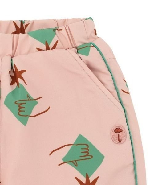 moimoln（モイモルン）の「ムーンショット柄化繊フリースパンツ（その他パンツ・キッズ・ライトイエロー/ピンク・120cm/100cm/110cm/130cm/90cm）」の4枚目の写真