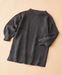 SHISKY | SHISKY / シスキー 7G畦編み オーバーサイズ ハイネックチュニック/ボトルネックワンピ　キッズ(ニット/セーター)