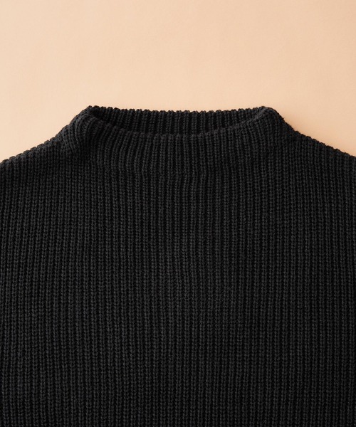 SHISKY（シスキー）の「SHISKY / シスキー 7G畦編み オーバーサイズ ハイネックチュニック/ボトルネックワンピ　キッズ（ニット/セーター・キッズ・モカ/ブラウン/ベージュ/チャコール/ベージュ系その他/ブラウン系その他/グレー系その他/ブラック・110/150/140/130/120/160）」の9枚目の写真