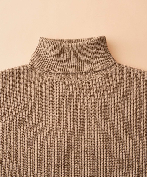 SHISKY（シスキー）の「SHISKY / シスキー 7G畦編み オーバーサイズ ハイネックチュニック/ボトルネックワンピ　キッズ（ニット/セーター・キッズ・モカ/ブラウン/ベージュ/チャコール/ベージュ系その他/ブラウン系その他/グレー系その他/ブラック・110/150/140/130/120/160）」の13枚目の写真