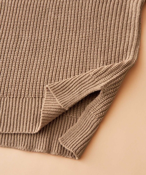 SHISKY（シスキー）の「SHISKY / シスキー 7G畦編み オーバーサイズ ハイネックチュニック/ボトルネックワンピ　キッズ（ニット/セーター・キッズ・モカ/ブラウン/ベージュ/チャコール/ベージュ系その他/ブラウン系その他/グレー系その他/ブラック・110/150/140/130/120/160）」の15枚目の写真
