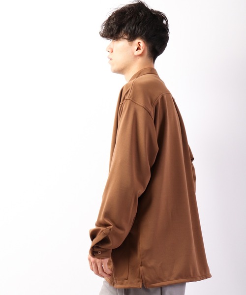 SUGGESTION（サジェッション）の「【SUGGESTION】オーバーサイズ チャイナジャケット（ノーカラージャケット・メンズ・ブラック/モカ/ブルーグリーン・M/L）」の21枚目の写真