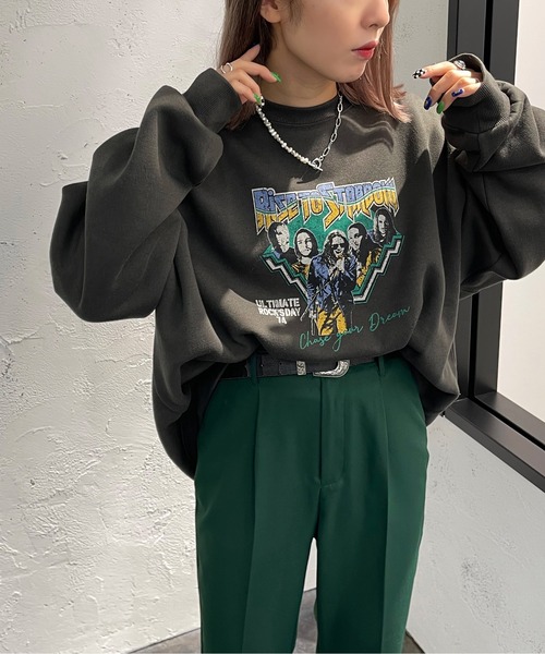 apres jour mignon（アプレジュールミニョン）の「アソートヴィンテージスウェット２【ZOZOTOWN限定アイテム】（スウェット・レディース・ライトベージュ/ブラック系その他/ダークブルー/ナチュラル/ブラック系その他2/クリーム/その他/チャコールグレー/ブラック/ダークグリーン・X-LARGE/フリー）」の3枚目の写真