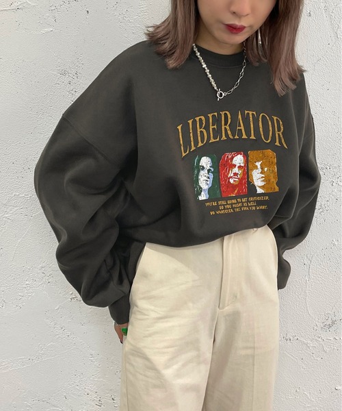 apres jour mignon（アプレジュールミニョン）の「アソートヴィンテージスウェット２【ZOZOTOWN限定アイテム】（スウェット・レディース・ライトベージュ/ブラック系その他/ダークブルー/ナチュラル/ブラック系その他2/クリーム/その他/チャコールグレー/ブラック/ダークグリーン・X-LARGE/フリー）」の13枚目の写真