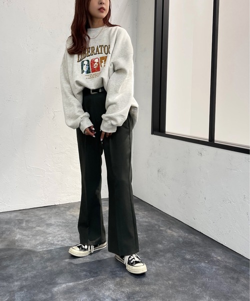 apres jour mignon（アプレジュールミニョン）の「アソートヴィンテージスウェット２【ZOZOTOWN限定アイテム】（スウェット・レディース・ライトベージュ/ブラック系その他/ダークブルー/ナチュラル/ブラック系その他2/クリーム/その他/チャコールグレー/ブラック/ダークグリーン・X-LARGE/フリー）」の14枚目の写真