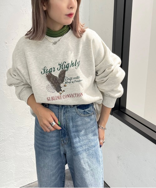 apres jour mignon（アプレジュールミニョン）の「アソートヴィンテージスウェット２【ZOZOTOWN限定アイテム】（スウェット・レディース・ライトベージュ/ブラック系その他/ダークブルー/ナチュラル/ブラック系その他2/クリーム/その他/チャコールグレー/ブラック/ダークグリーン・X-LARGE/フリー）」の21枚目の写真