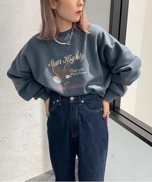 apres jour mignon（アプレジュールミニョン）の「アソートヴィンテージスウェット２【ZOZOTOWN限定アイテム】（スウェット・レディース・ライトベージュ/ブラック系その他/ダークブルー/ナチュラル/ブラック系その他2/クリーム/その他/チャコールグレー/ブラック/ダークグリーン・X-LARGE/フリー）」の16枚目の写真