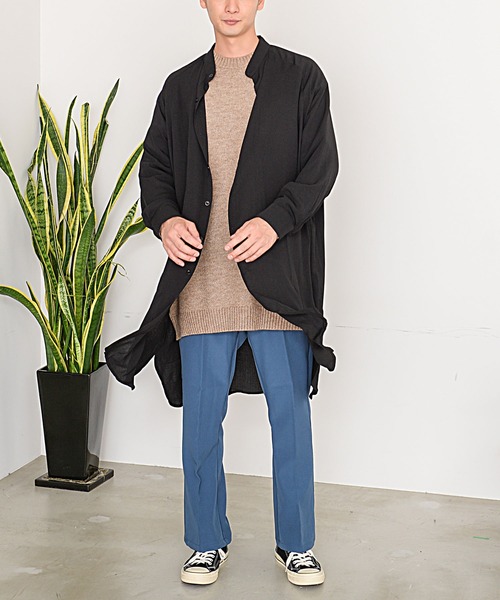 SILVER BULLET（シルバーバレット）の「『CavariA/キャバリア』バンドカラーロングシャツ（シャツ/ブラウス・メンズ・ブラック/モカ/ブルー/グレー系その他・M/L）」の11枚目の写真