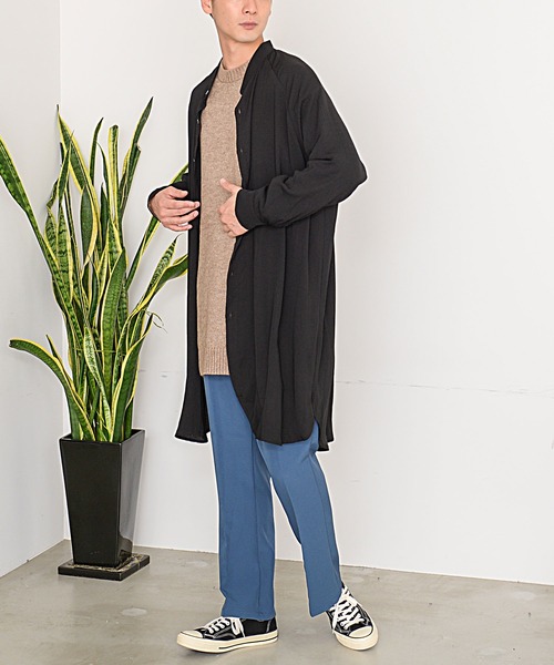 SILVER BULLET（シルバーバレット）の「『CavariA/キャバリア』バンドカラーロングシャツ（シャツ/ブラウス・メンズ・ブラック/モカ/ブルー/グレー系その他・M/L）」の12枚目の写真