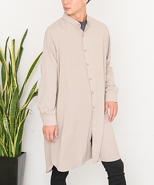 SILVER BULLET（シルバーバレット）の「『CavariA/キャバリア』バンドカラーロングシャツ（シャツ/ブラウス・メンズ・ブラック/モカ/ブルー/グレー系その他・M/L）」の17枚目の写真