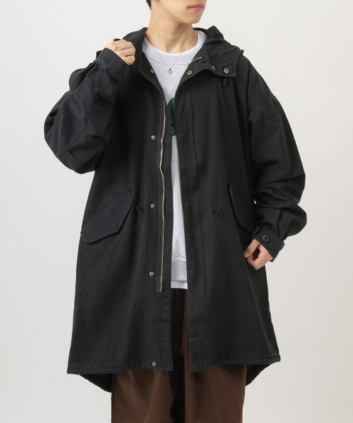 SlashDate（スラッシュデイト）の「M-51 モッズコート（ミリタリージャケット・メンズ・ブラック/オリーブ・M/L）」の5枚目の写真