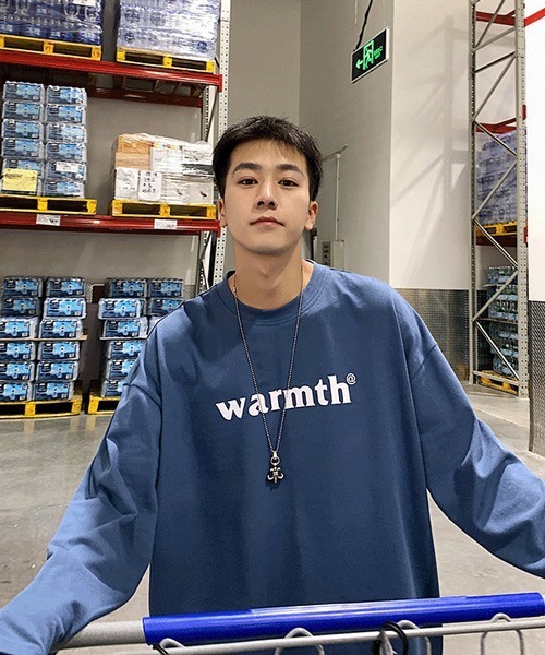 NOWLE(ノウル)の「【NOWLE】ストリート カラー ロゴ ロンT(Tシャツ/カットソー)」|ブルー