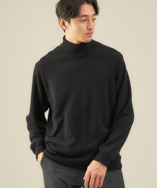 green label relaxing(グリーンレーベルリラクシング)の「カシミヤ 天竺 タートルネック ニット(ニット/セーター・メンズ・グレー/ブラック/コバルトブルー・S/M/XL/L)」の2枚目の写真