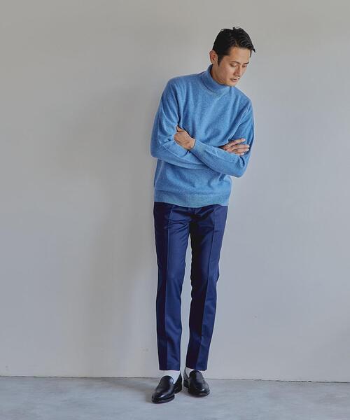 green label relaxing(グリーンレーベルリラクシング)の「カシミヤ 天竺 タートルネック ニット(ニット/セーター・メンズ・グレー/ブラック/コバルトブルー・S/M/XL/L)」の6枚目の写真