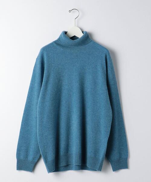 green label relaxing(グリーンレーベルリラクシング)の「カシミヤ 天竺 タートルネック ニット(ニット/セーター・メンズ・グレー/ブラック/コバルトブルー・S/M/XL/L)」の21枚目の写真