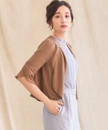 フリルシフォン風ボレロパーティードレス