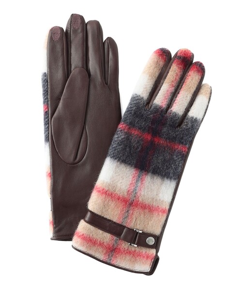 Mackintosh マッキントッシュ 新品！チェック柄カシミヤ鹿革手袋グローブ Mackintosh マッキントッシュ 新品！チェック柄カシミヤ鹿革手袋グローブ