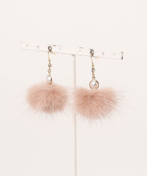 Jour くすみピンクファーピアス ピアス Ma ピアス 両耳用 Tone トーン のファッション通販 Zozotown