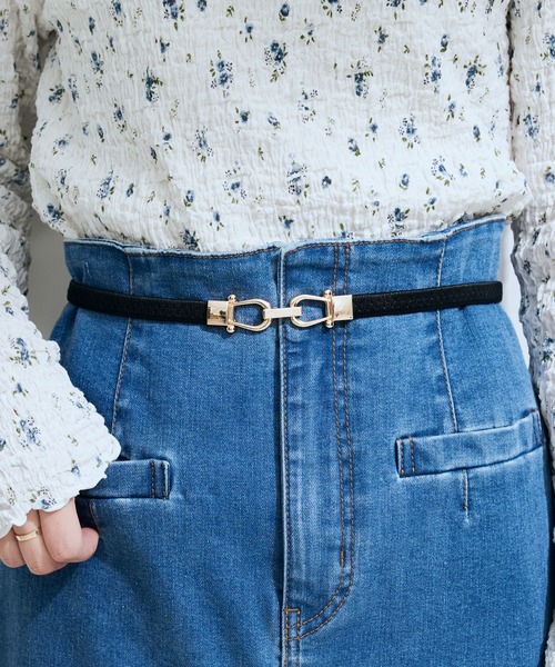 VIS（ビス）の「ホースシュービットゴムベルト（ベルト・レディース・ベージュ系その他/ブラック/ダークブラウン・FREE）」の2枚目の写真