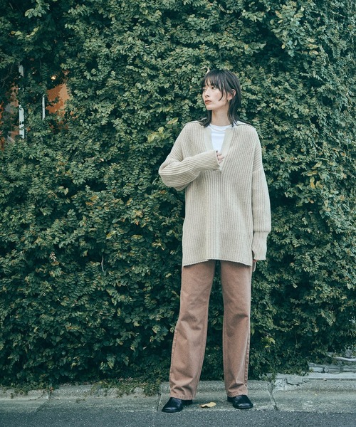 MATURED(マチュアード)の「【MATURED/マチュアード】ルーズポロニット(ニット/セーター・レディース・ベージュ/カーキ・FREE)」の11枚目の写真