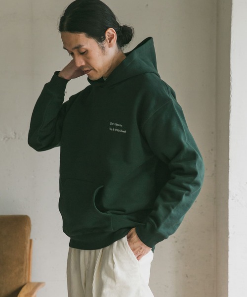 URBAN RESEARCH DOORS（アーバンリサーチドアーズ）の「裏起毛刺繍フーディー（パーカー・メンズ・ネイビー/グリーン/モカ/ホワイト系その他・40/38/42）」の7枚目の写真