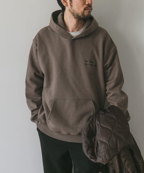 URBAN RESEARCH DOORS（アーバンリサーチドアーズ）の「裏起毛刺繍フーディー（パーカー・メンズ・ネイビー/グリーン/モカ/ホワイト系その他・40/38/42）」の6枚目の写真