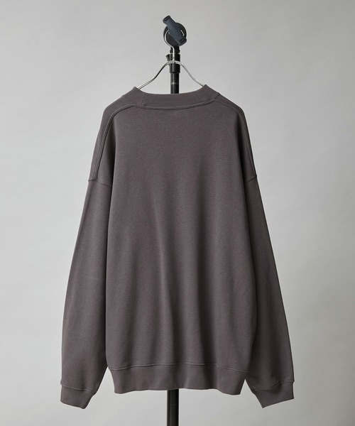 re_k by JUNRED（レクバイジュンレッド）の「【　re_k by JUNRED　】デイジーモックネックBIGバルーンスウェット（スウェット・メンズ・ホワイト/チャコールグレー/ラベンダー・L/M/S/LL）」の6枚目の写真