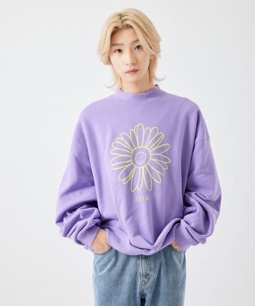 re_k by JUNRED（レクバイジュンレッド）の「【　re_k by JUNRED　】デイジーモックネックBIGバルーンスウェット（スウェット・メンズ・ホワイト/チャコールグレー/ラベンダー・L/M/S/LL）」の17枚目の写真