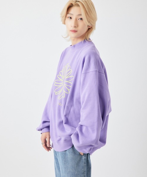 re_k by JUNRED（レクバイジュンレッド）の「【　re_k by JUNRED　】デイジーモックネックBIGバルーンスウェット（スウェット・メンズ・ホワイト/チャコールグレー/ラベンダー・L/M/S/LL）」の18枚目の写真