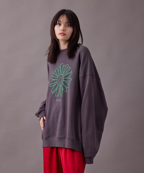 re_k by JUNRED（レクバイジュンレッド）の「【　re_k by JUNRED　】デイジーモックネックBIGバルーンスウェット（スウェット・メンズ・ホワイト/チャコールグレー/ラベンダー・L/M/S/LL）」の5枚目の写真