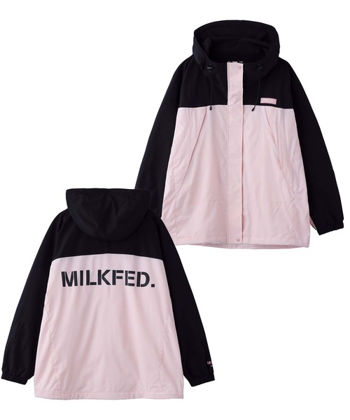 MILKFED.（ミルクフェド）の「BACK LOGO BICOLOR MOUNTAIN PARKA（ブルゾン・レディース・オフホワイト/ライトピンク/ライトブルー・S/M）」の11枚目の写真