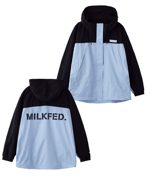 MILKFED.（ミルクフェド）の「BACK LOGO BICOLOR MOUNTAIN PARKA（ブルゾン・レディース・オフホワイト/ライトピンク/ライトブルー・S/M）」の12枚目の写真
