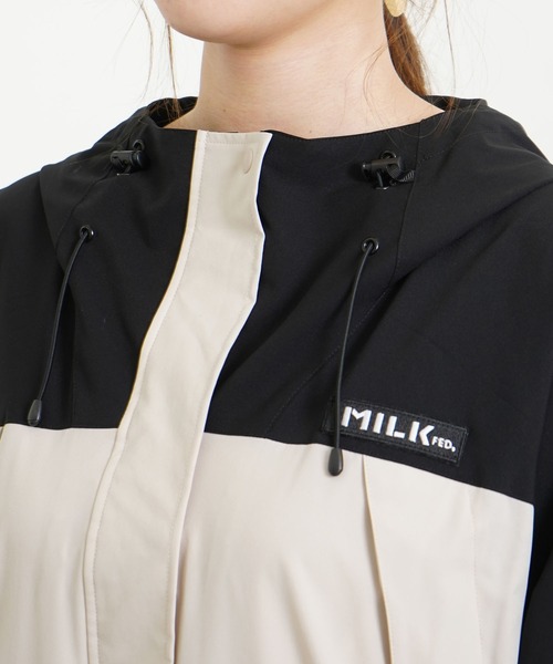 MILKFED.（ミルクフェド）の「BACK LOGO BICOLOR MOUNTAIN PARKA（ブルゾン・レディース・オフホワイト/ライトピンク/ライトブルー・S/M）」の16枚目の写真