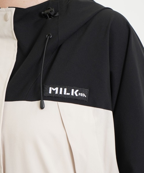 MILKFED.（ミルクフェド）の「BACK LOGO BICOLOR MOUNTAIN PARKA（ブルゾン・レディース・オフホワイト/ライトピンク/ライトブルー・S/M）」の17枚目の写真