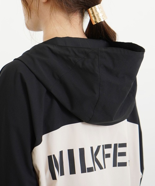MILKFED.（ミルクフェド）の「BACK LOGO BICOLOR MOUNTAIN PARKA（ブルゾン・レディース・オフホワイト/ライトピンク/ライトブルー・S/M）」の22枚目の写真