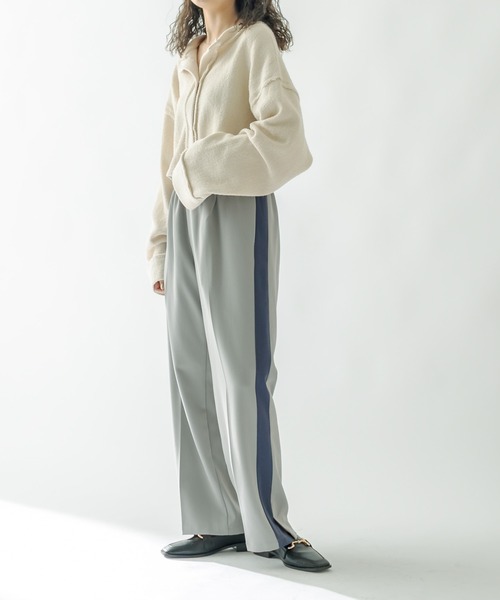 mystic（ミスティック）の「ジャガードショートカーディガン（Tシャツ/カットソー・レディース・ブラック/アイボリー/ブルー・FREE）」の9枚目の写真