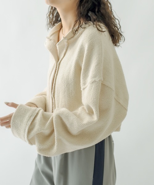 mystic（ミスティック）の「ジャガードショートカーディガン（Tシャツ/カットソー・レディース・ブラック/アイボリー/ブルー・FREE）」の20枚目の写真