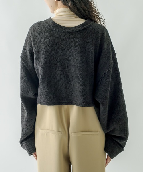 mystic（ミスティック）の「ジャガードショートカーディガン（Tシャツ/カットソー・レディース・ブラック/アイボリー/ブルー・FREE）」の21枚目の写真